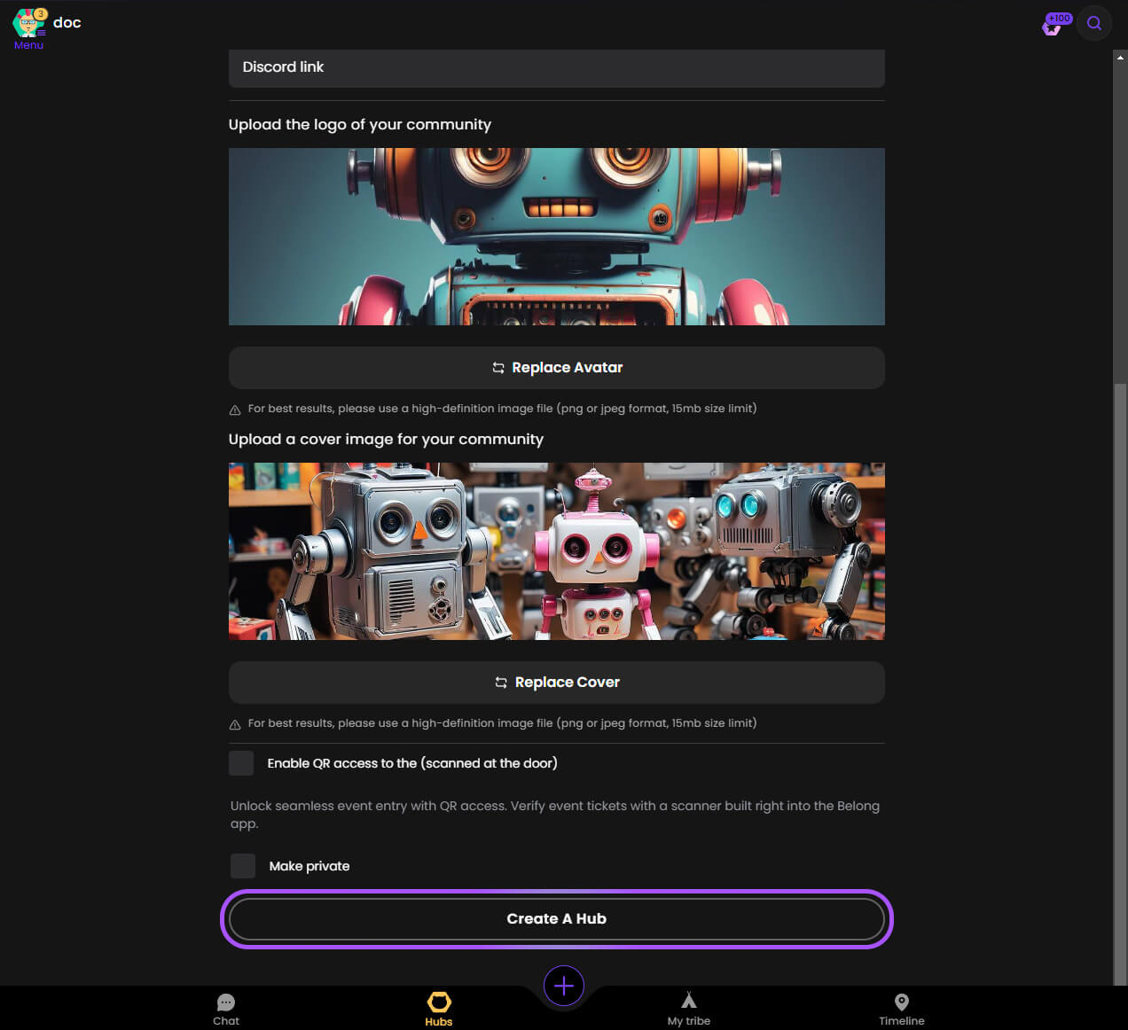 Configure Hub