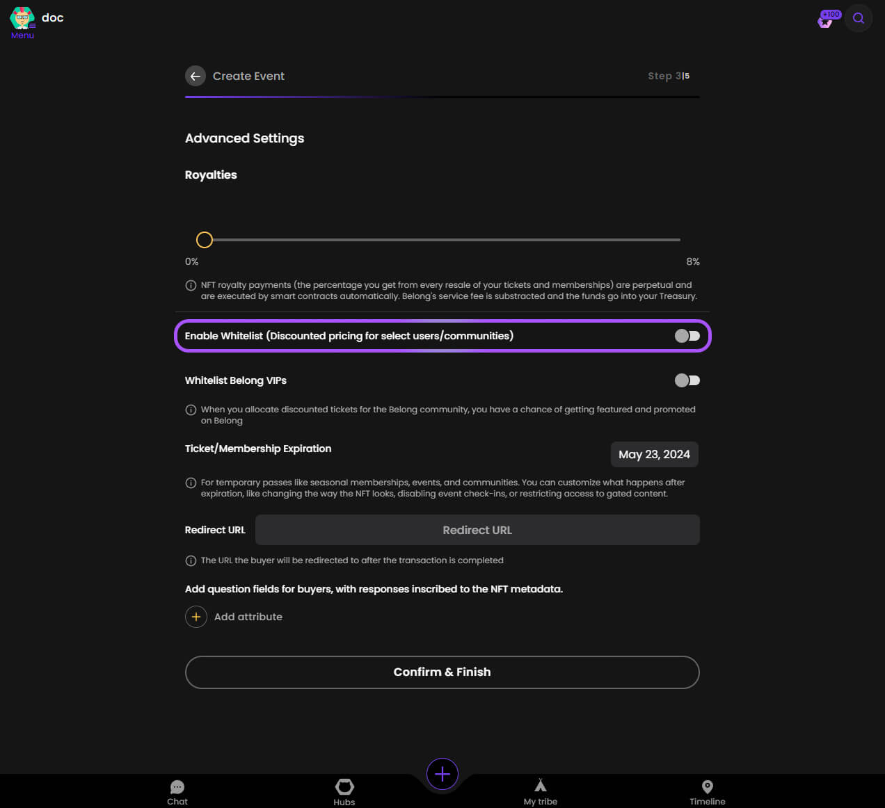 Configure Whitelist